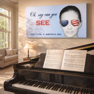 Oh Say Can You See Patriotic Canvas Wall Art – Americana Home Decor