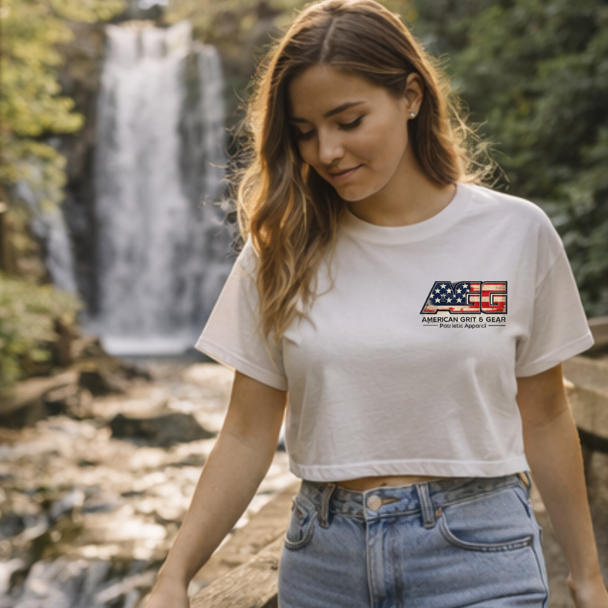 Made in the USA - Women’s Patriotic Crop Top – American Grit & Gear - Image 5