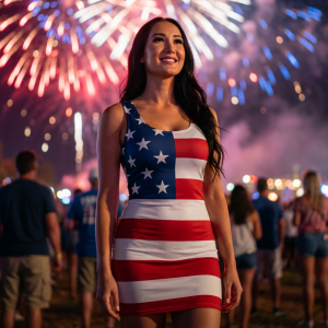 Stars & Stripes –Women's Patriotic Bodycon Dress – AGG