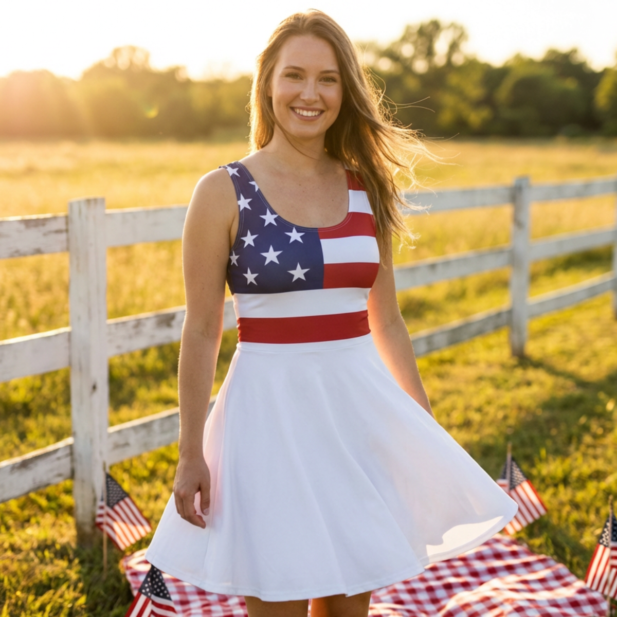 Stars & Stripes Skater Dress