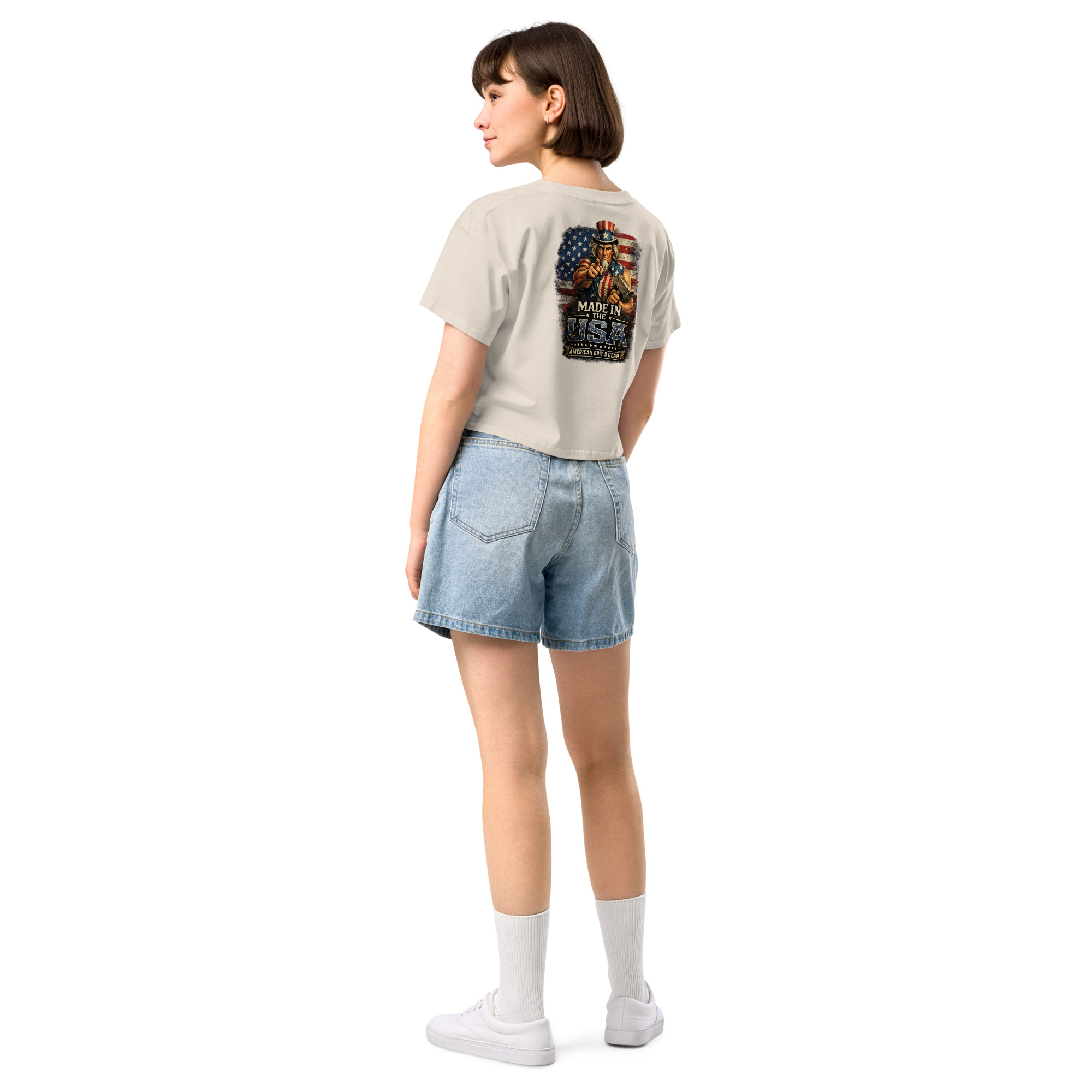 Made in the USA - Women’s Patriotic Crop Top – American Grit & Gear - Image 30