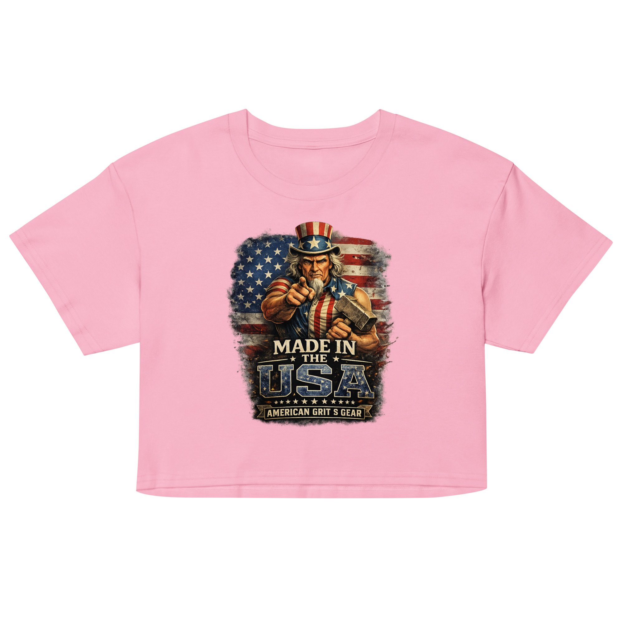 Made in the USA - Women’s Patriotic Crop Top – American Grit & Gear - Image 8