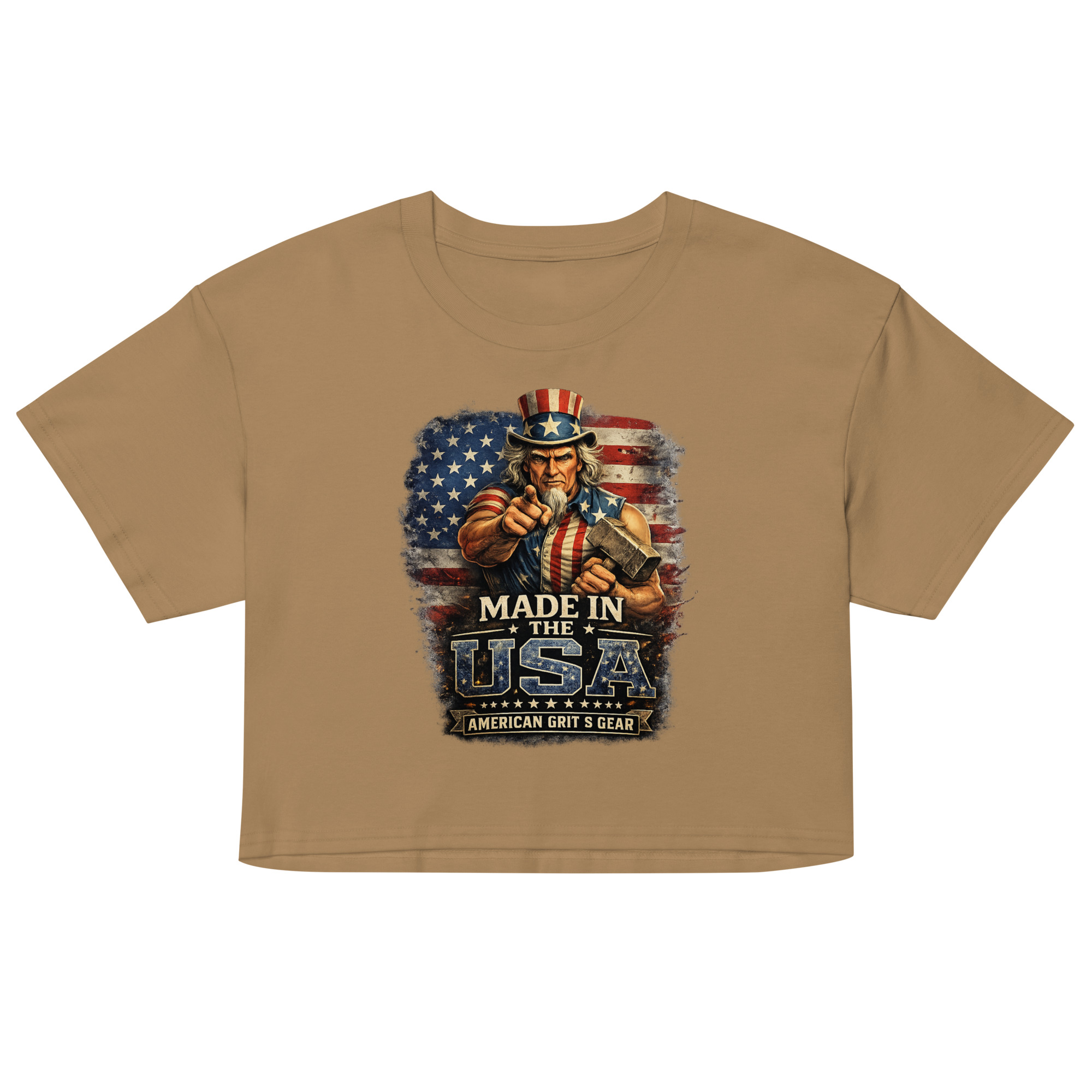 Made in the USA - Women’s Patriotic Crop Top – American Grit & Gear - Image 9