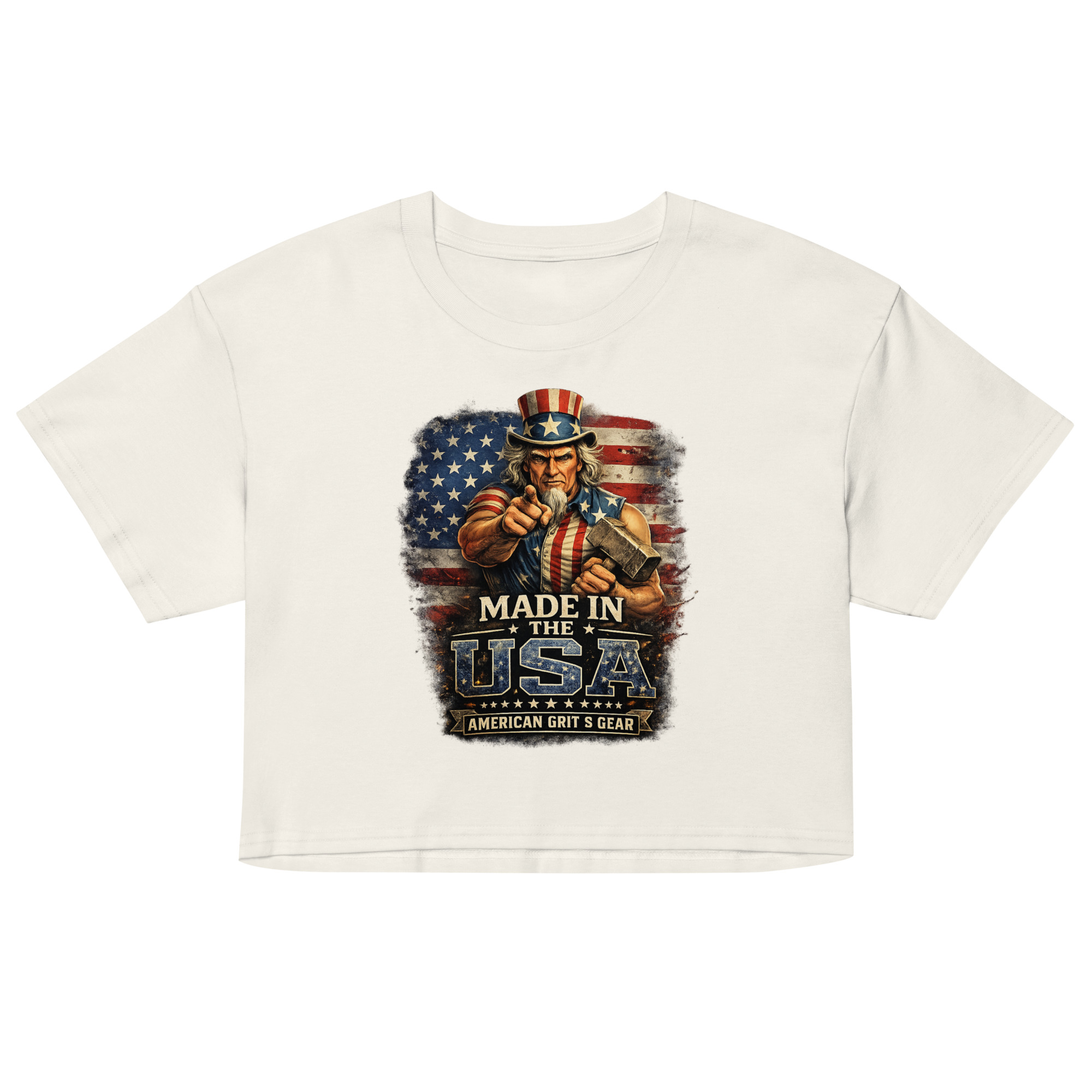 Made in the USA - Women’s Patriotic Crop Top – American Grit & Gear - Image 10