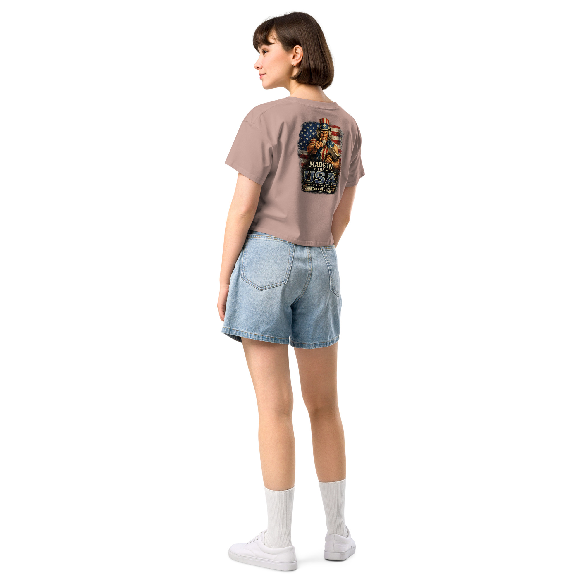 Made in the USA - Women’s Patriotic Crop Top – American Grit & Gear - Image 26