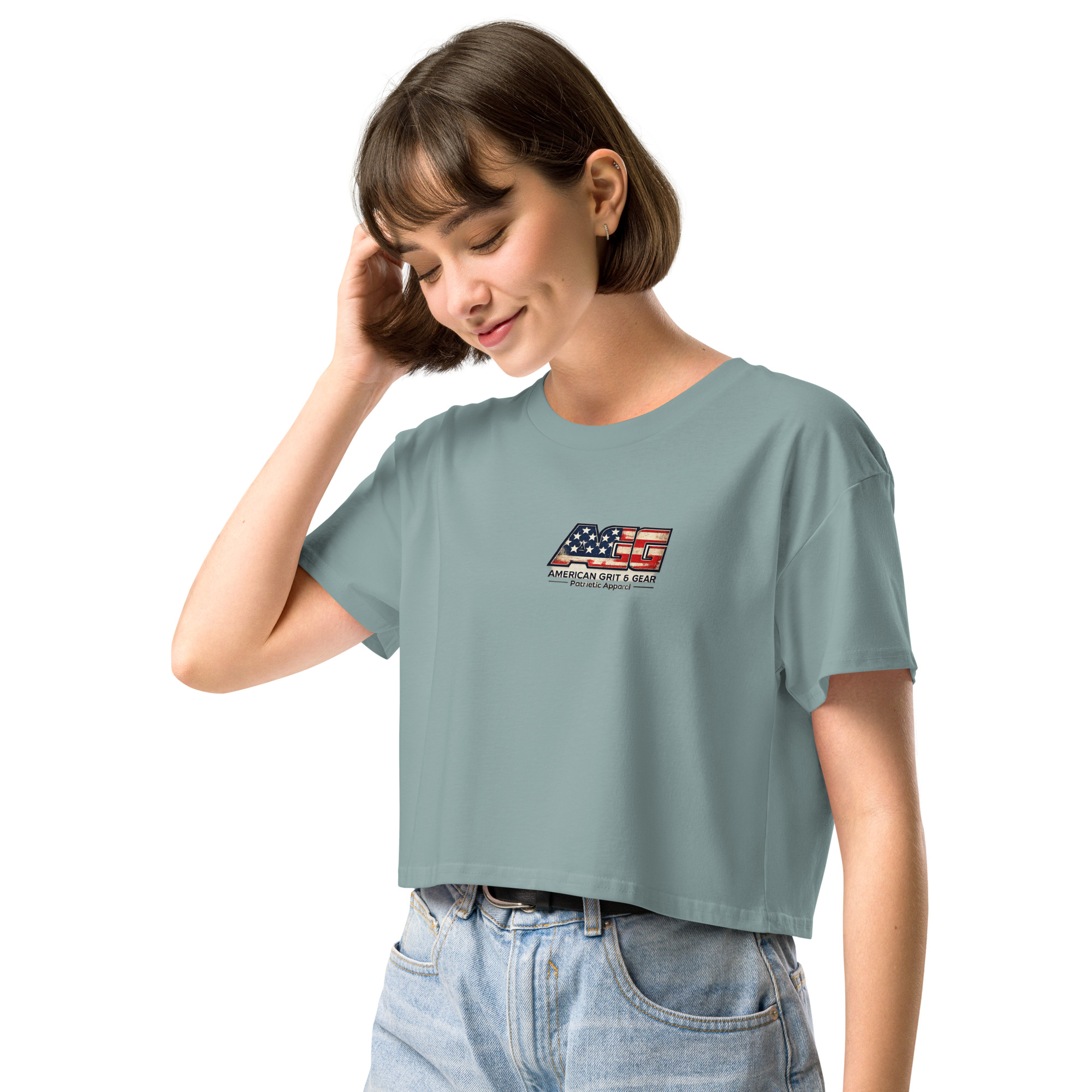 Made in the USA - Women’s Patriotic Crop Top – American Grit & Gear - Image 24