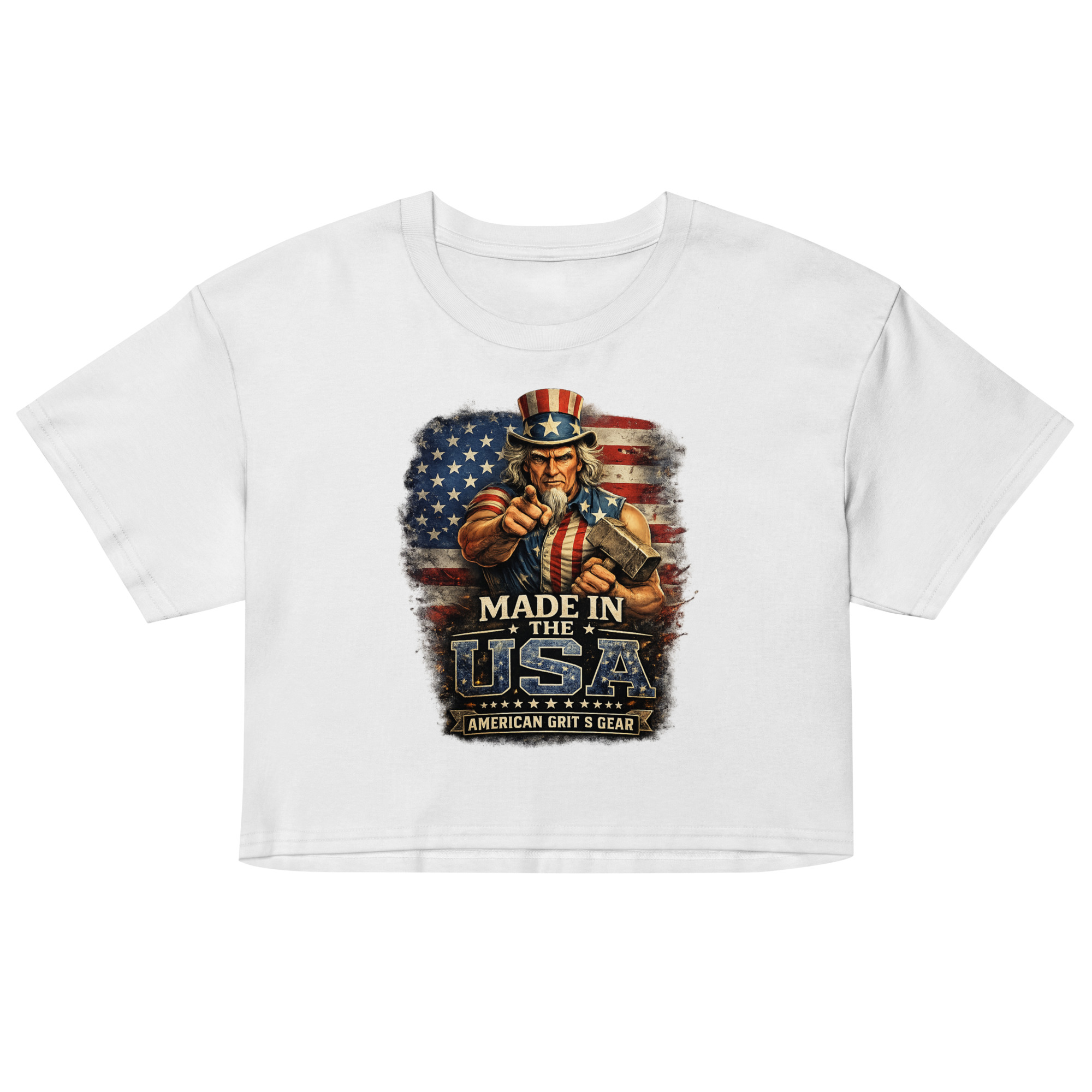 Made in the USA - Women’s Patriotic Crop Top – American Grit & Gear - Image 15