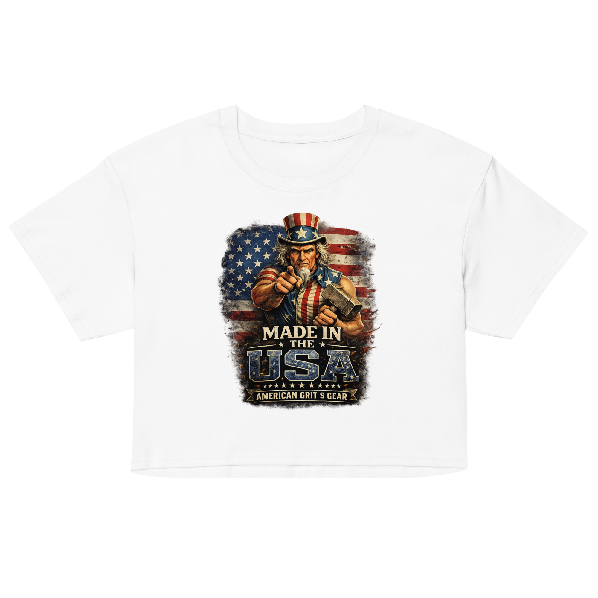 Made in the USA - Women’s Patriotic Crop Top – American Grit & Gear - Image 17