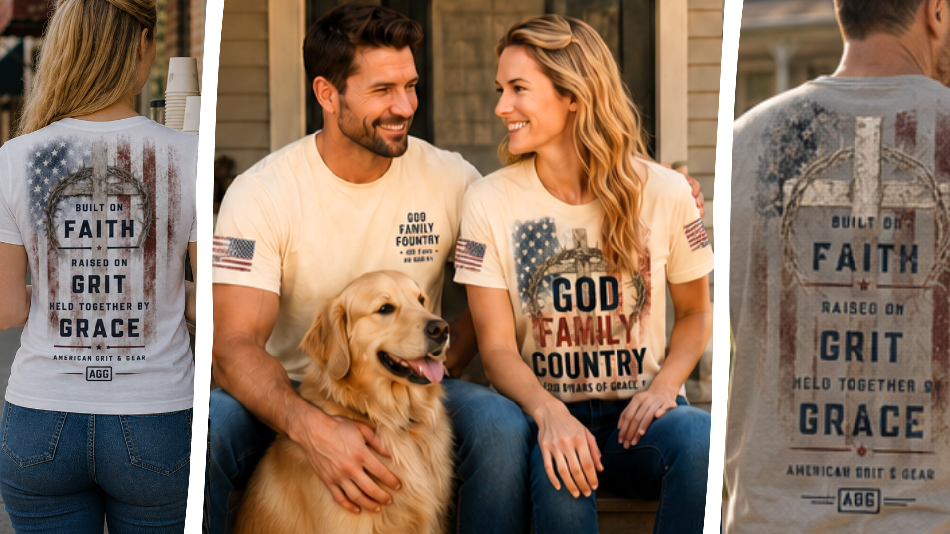 God Family Country Collection - American Grit & Gear faith and freedom apparel
